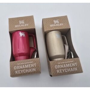 2-PACK! Stanley Tumbler Water Bottle Keychain Christmas Tree Ornament